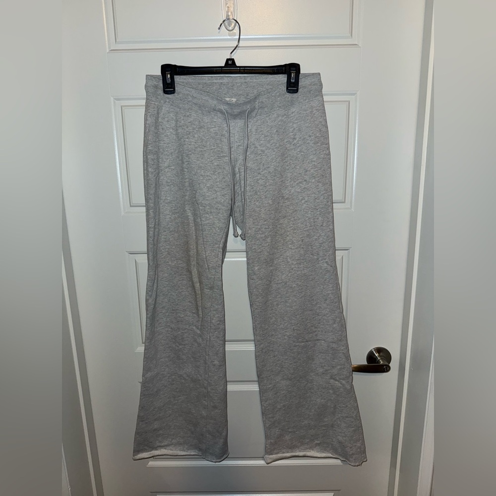 John Galt Light Gray Ribbed Waist Sweatpants